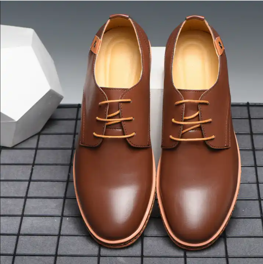 PU Leather Men Lace-up Casual Shoes