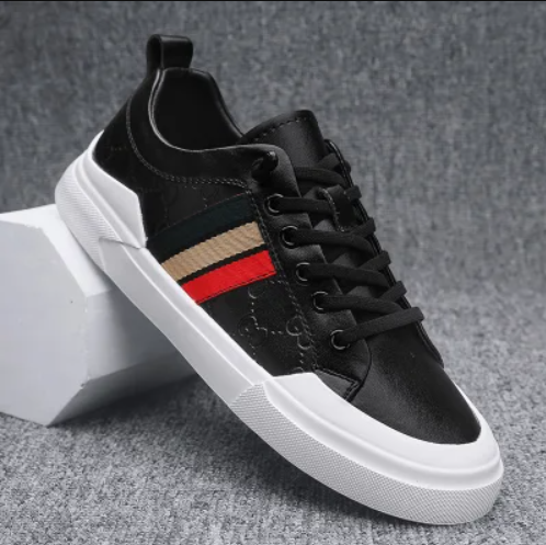 Plain Casual Sneakers , Vulcanized Canvas Shoes for Men