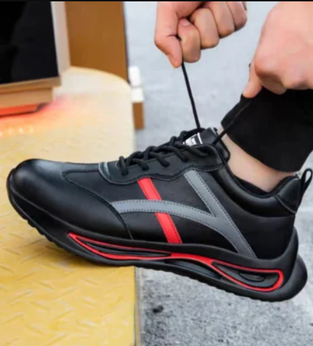 Leather Upper Material and Rubber Outsole Material Good Safety Shoes