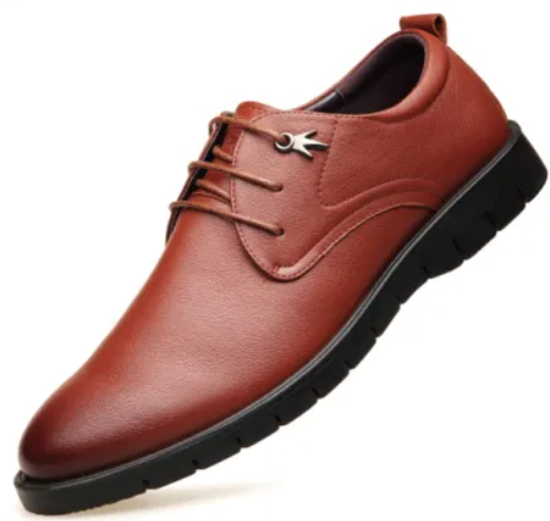 Leather Fashionable Pointed Toe Dress Shoes for Men