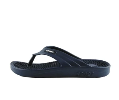 Black Bathroom Shoes Sandals PVC Flip Flop Slippers for Unsex