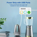 Universal Extension Socket 3 Outlets 6 USB with switch Power Strip