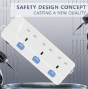 UK standard power socket 3way+3switch UK fused plug surge protector extension socket