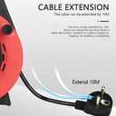 Universal standard socket red Retractable Reel Cable Power Strip electric outlet 4way 10m with switch extension socket