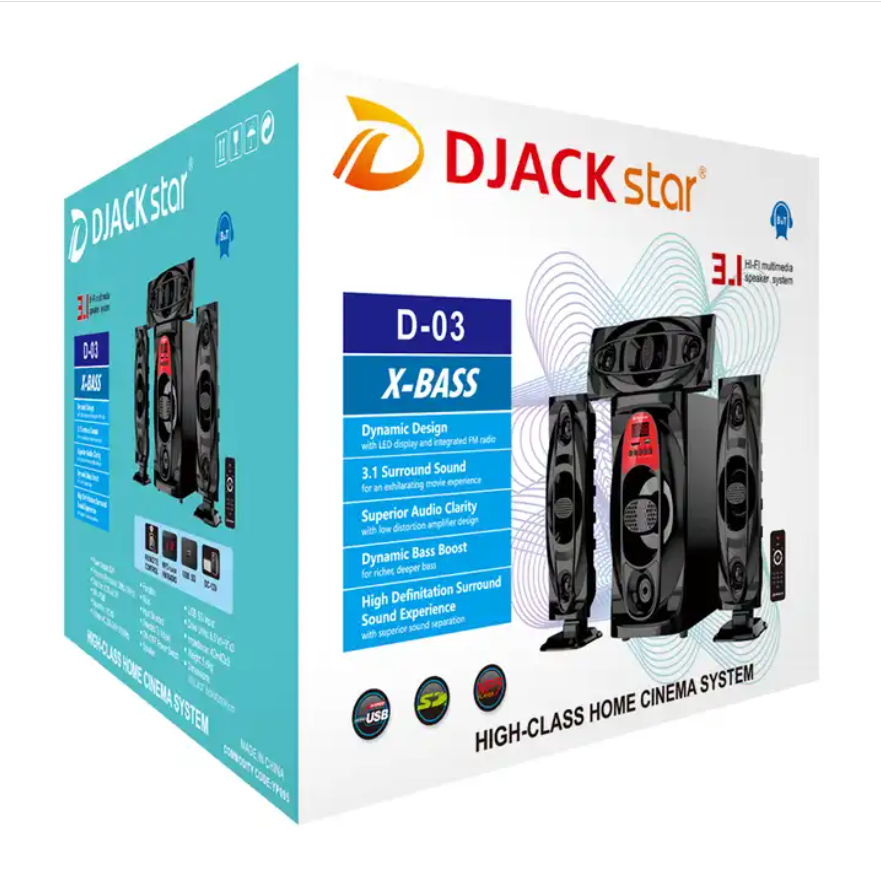 DJACK STAR D-03 New Woofer 3.1 , Wireless Subwoofer Speakers