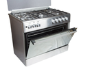 ET905GR-I-90 5 Gas Burners, Gas Oven,Inox stainless steel body,Chicken Roteserri,Pool System,Glass top cover,GAS sense ,Auto gas ignition. 90*60