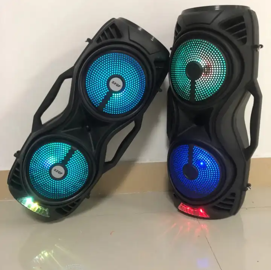 Double plastic hand 16W 6.5 inches, with speaker and microphone flashing lights