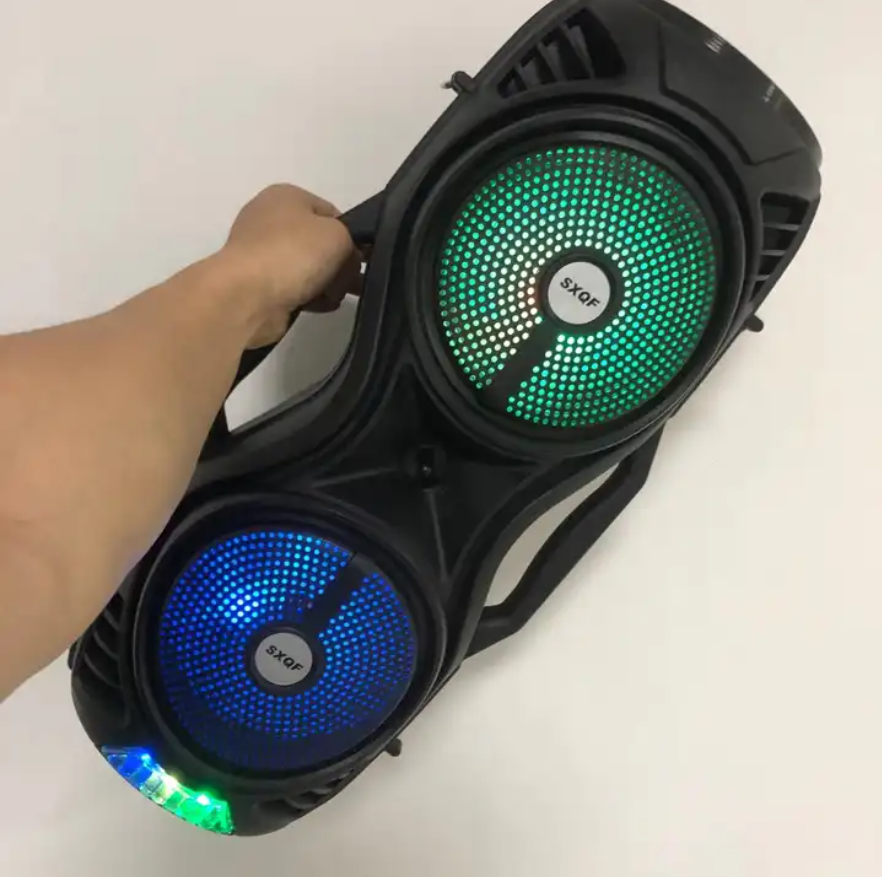 Double plastic hand 16W 6.5 inches, with speaker and microphone flashing lights