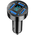 Digital display car charger 4usb 66W fast charge PD mobile phone charging Adapter 1 in 4 QC3.0 car charger