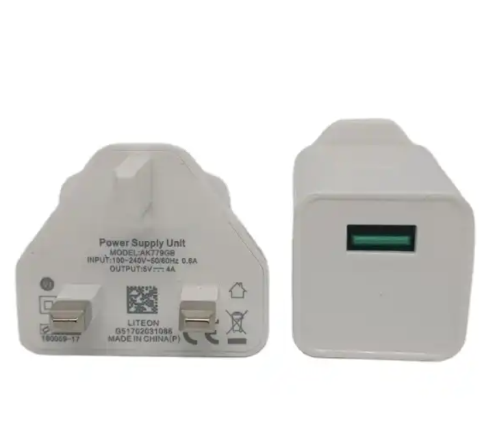 5V4A Vooc Flash Charger UK Plug For OPPO Fast Charging