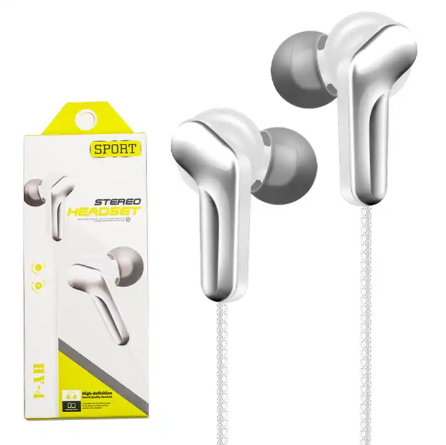 Wired Control Earphones Transparent Earphone Wired In Ear 3.5mm Earphone With Mic HY-3