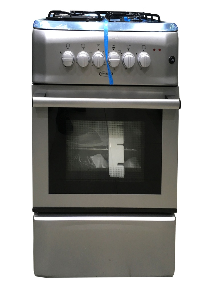 VENUS VC5531/50 cms Stainless Steel Work top, 3 Gas Burners 1 Electric Plate Electric Oven