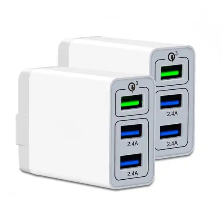 30W 3 port USB charger Mobile phone power adapter Quick charger 3.0 USB wall charger for tablet and phone