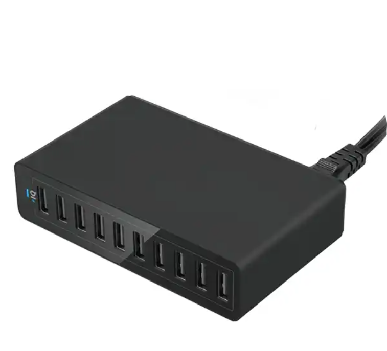 Desktop Anker 10-Port USB Travel portable charger, 5V 12A 60Watt Fast charging supply adapter Portable USB Charger