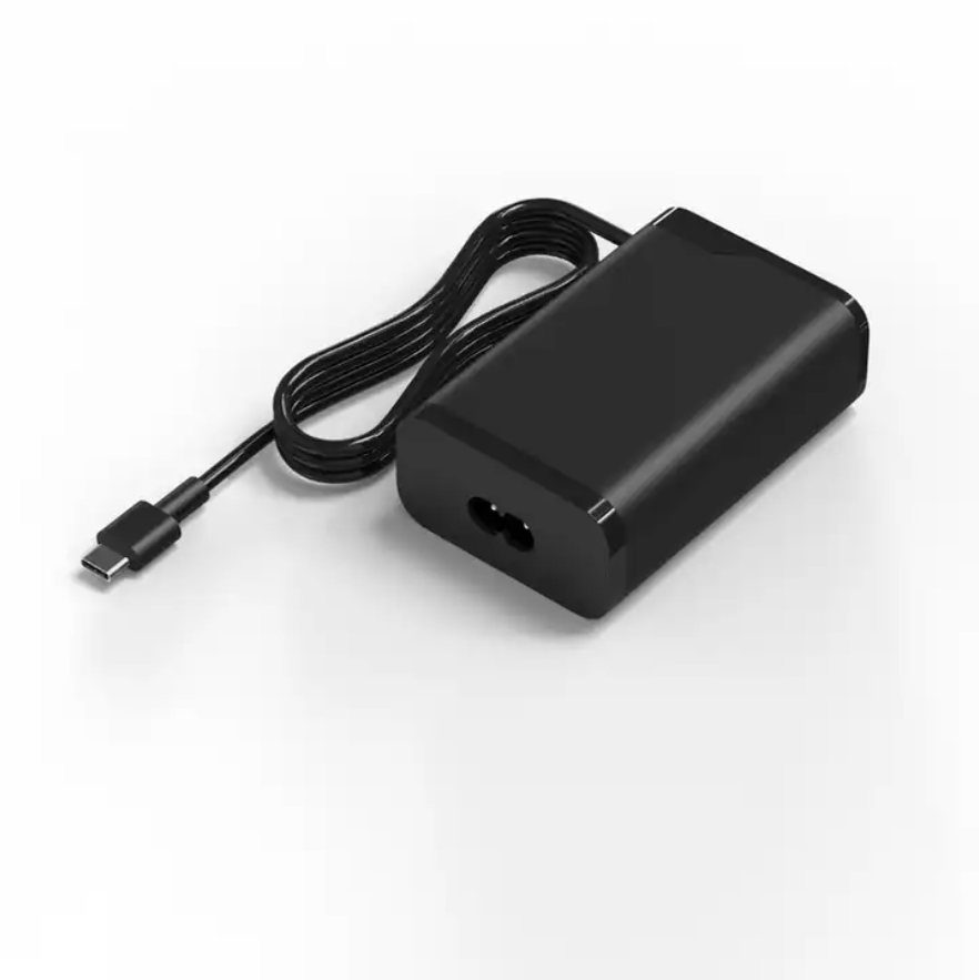 FCC and UL Travel-Size 20V 3.25A 65W PD Laptop Charger Power Adapter with USB C cable for laptop and phone