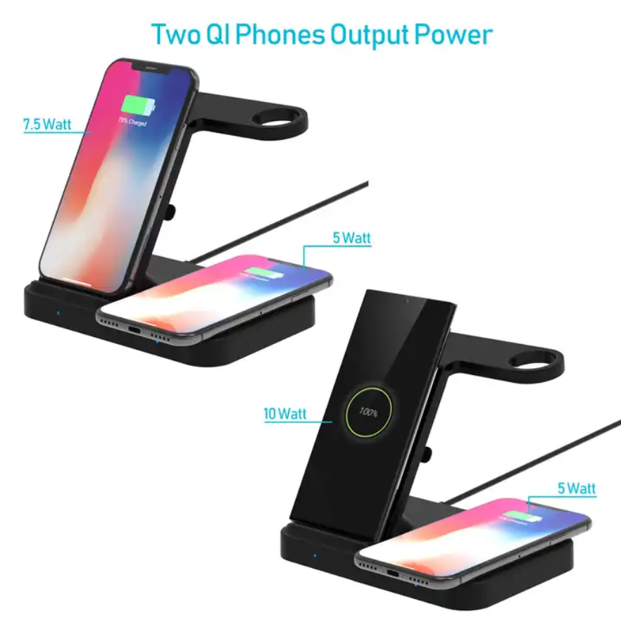 5 in 1 Multifunctional 15W Fast Wireless Charger Wireless Charging Station For Phone Watch and galaxy with cooling hole