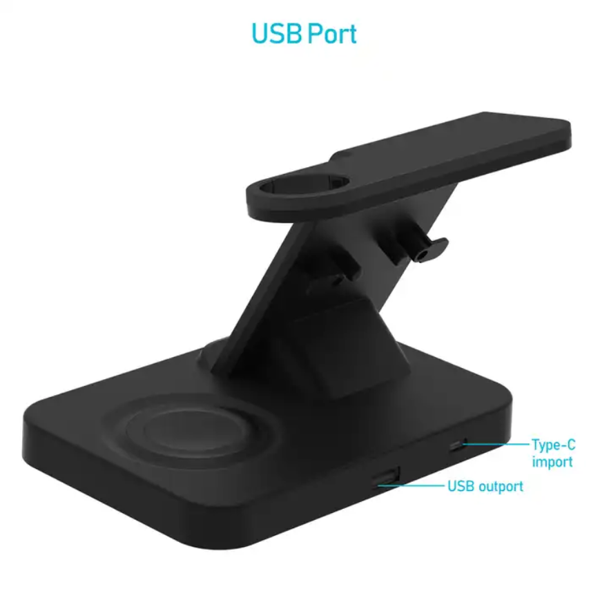 5 in 1 Multifunctional 15W Fast Wireless Charger Wireless Charging Station For Phone Watch and galaxy with cooling hole