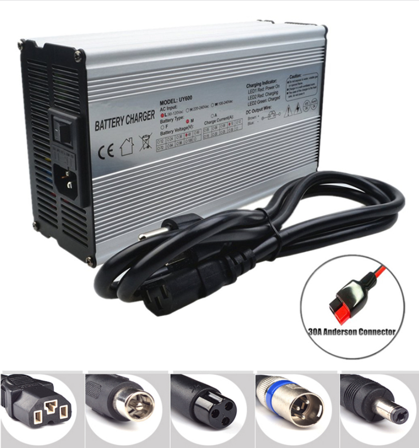 Battery charger 14.6V Intelligent AC-DC Battery Lifepo4 charger 14.6V 40A Lithium battery charger for 12V Lithium Iron Phosphate