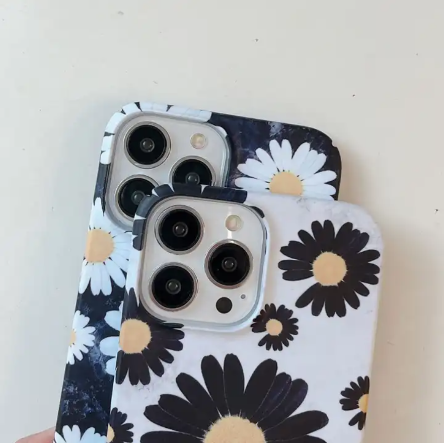 Shockproof Phone Case For iPhone 13 Frosted Daisy Film Phone Case