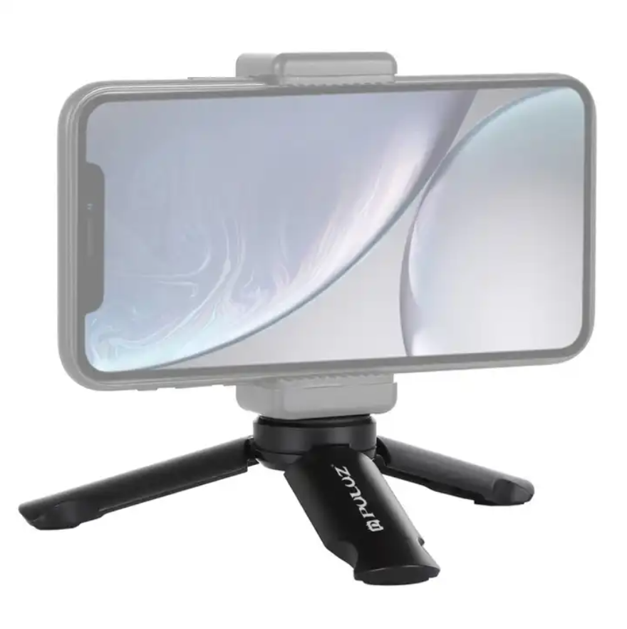 Tablet Mobile Phone Stand With Study Tripod base PULUZ Portable Folding Plastic Tripod for Cell Phones