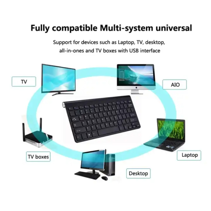 Wireless Keyboard and Mouse , USB External Computer Universal Mini Wireless Keyboard Mouse Set