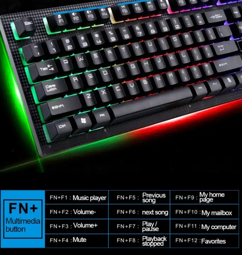 ZGB G20 104 Keys USB Wired Mechanical RGB Backlight Computer Keyboard Gaming Keyboard