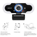 C13 Webcams 1080P High-Definition Touch 3-level Brightness Webcam Camera