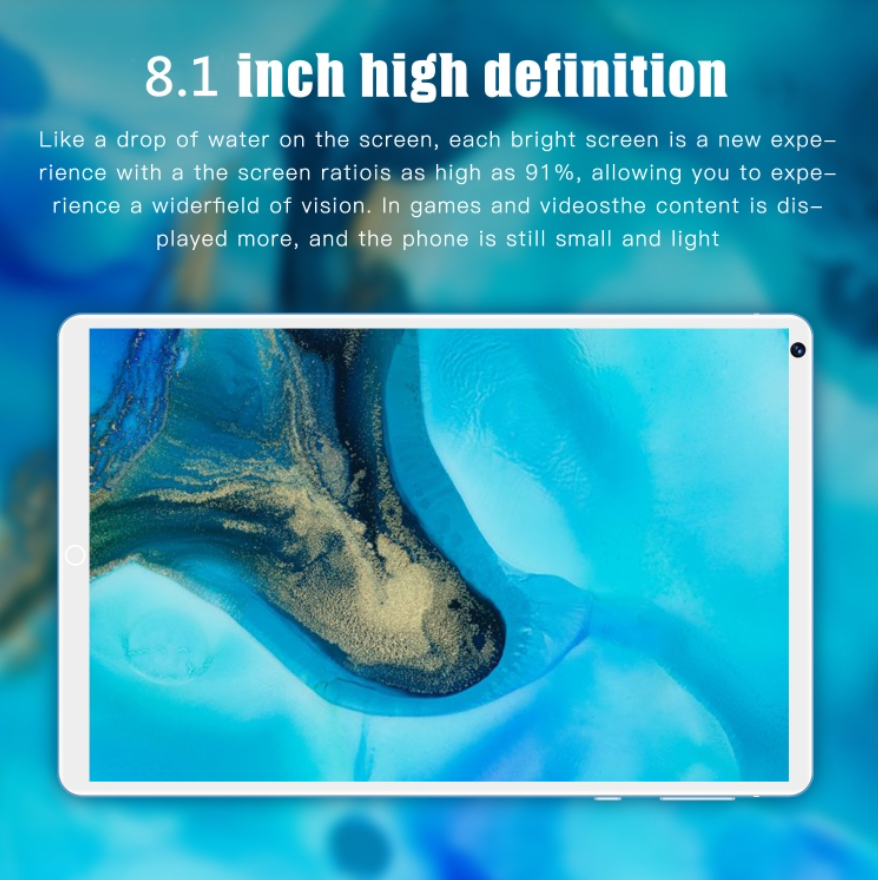 8.1 inch Touch Screen X5 3G Phone Call Tablet PC 1GB+16GB Android MT6592 Octa Core Dual SIM Tablet Computer New