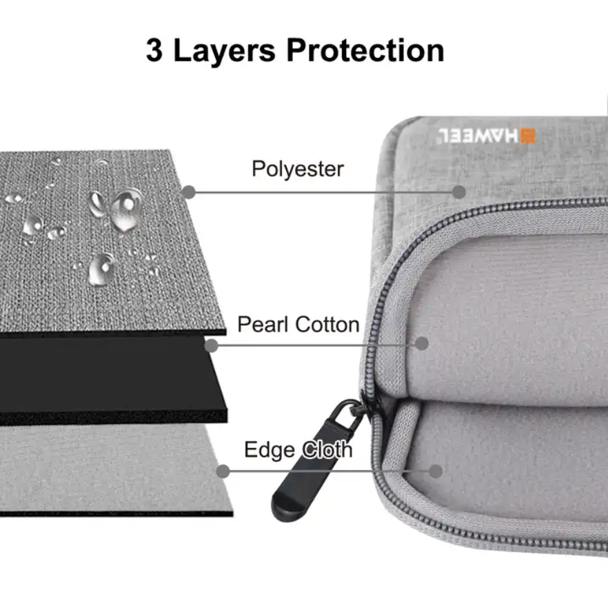 OEM HAWEEL 11 inch Sleeve Case Zipper Briefcase Tablets Laptop Custom Briefcase Carrying Bag