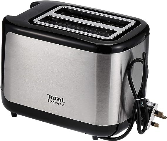 TEFAL TT365027/Express 2 slot with Bun Warmer- Black + Inox