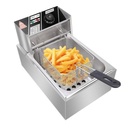 Pixel 6 Litres Commercial Deep Fryer Stainless Steel - Silver