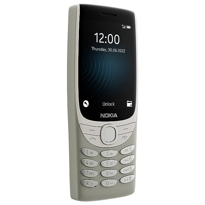 Nokia 8210 4G Volte keypad Phone with Dual SIM, Big Display, inbuilt MP3 Player & Wireless FM Radio - Sand