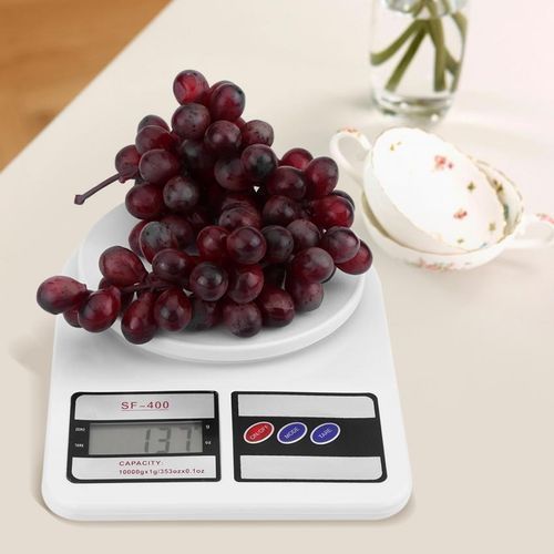 Sf400 Digital Kitchen Weighing Scale - white