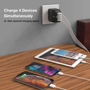 MOXOM New 4USB Port Fast Charger 3.0 EU And UK Home Charger For Multi Android Phone