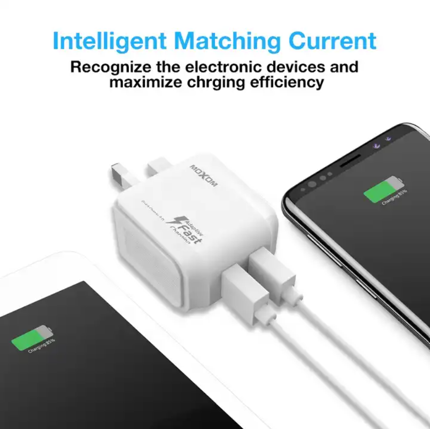 Quick Charge 4.0 Charger Power Adapter MOXOM Qualcomm 3.0 USB Charger With Cable