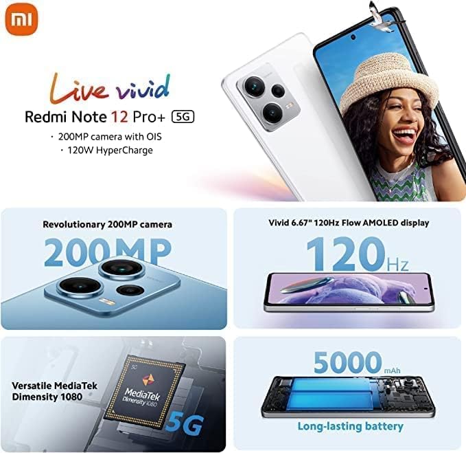 Redmi note 12pro Plus 5G ( 256GB ROM, 12GB RAM, Grey)