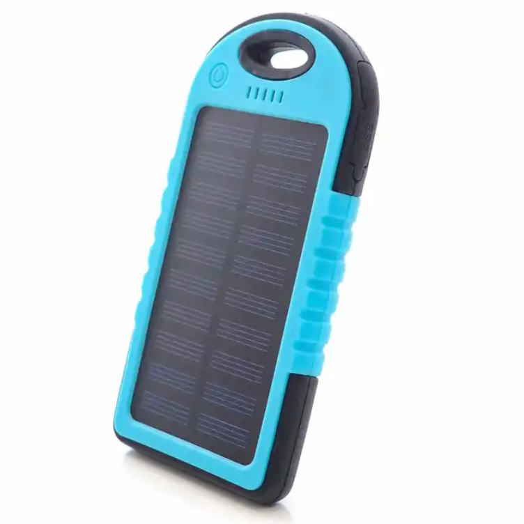 Outdoor camping Solaire powerbank 5000mah mobile portable Power Bank sunshine solar phone charger