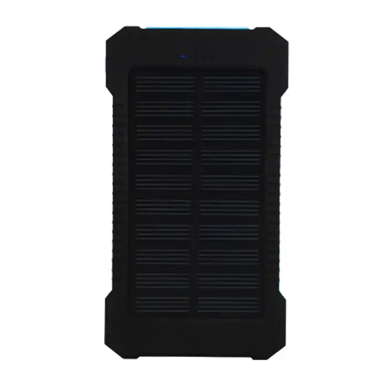 Innovative Solar Power Bank Dual USB Power Bank 10000mAh Waterproof Battery Charger External Portable Solar Panel with LED Light