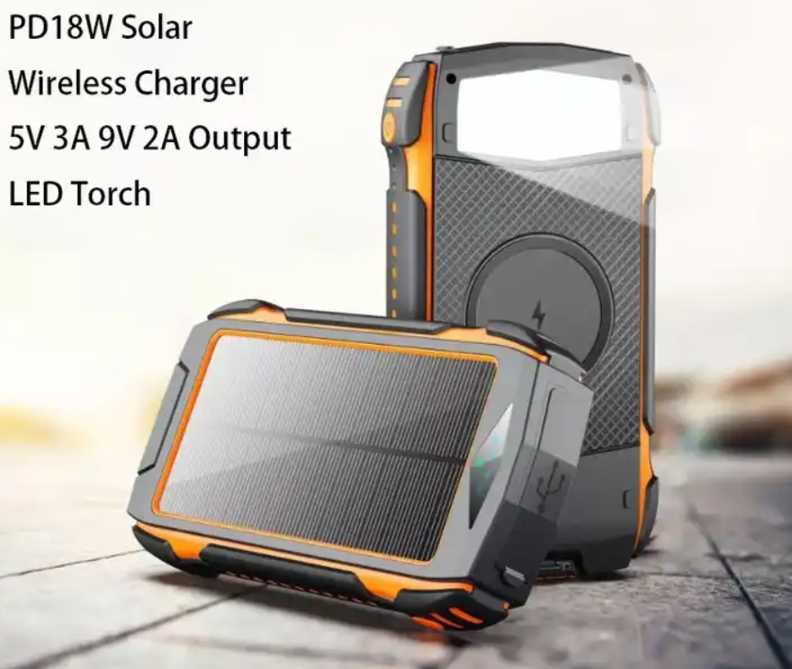 Outdoor Oem Wireless Solar Power Banks 20000Mah Fast Charging Charger