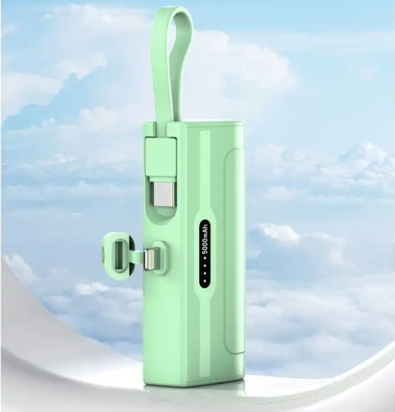 Travel Portable New Mini Gift Power Bank With Lighting Cable Battery Charger Power Bank5000mah