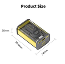 Transparent Fast Charging input/output port 10000mah , large internal battery mini power bank