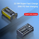 Transparent Fast Charging input/output port 10000mah , large internal battery mini power bank