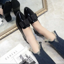 Flat PU Leather Lady Shoes