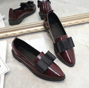 Flat PU Leather Lady Shoes