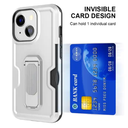 Card Slot Holster Phone Case Metal Bracket , Back Covers 2 in1 PC TPU mobile phone shell for iPhone 11 12 13