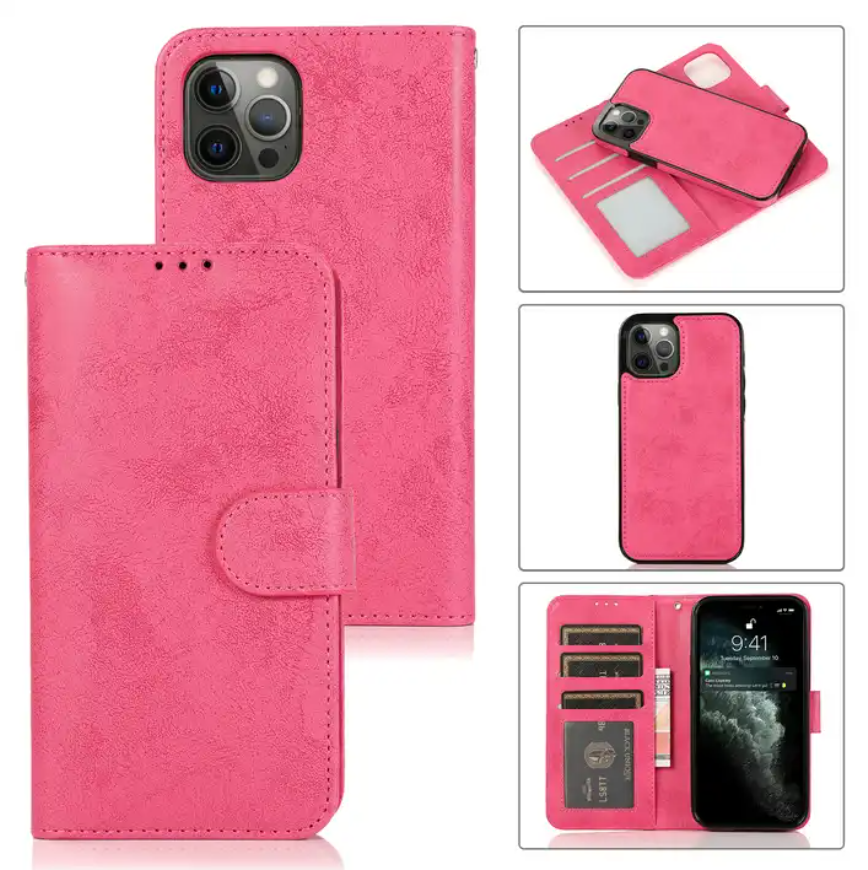 Apple iPhone13 Frosted Leather Three-card Mobile Phone Sleeve For 14PROMAX protective Cover