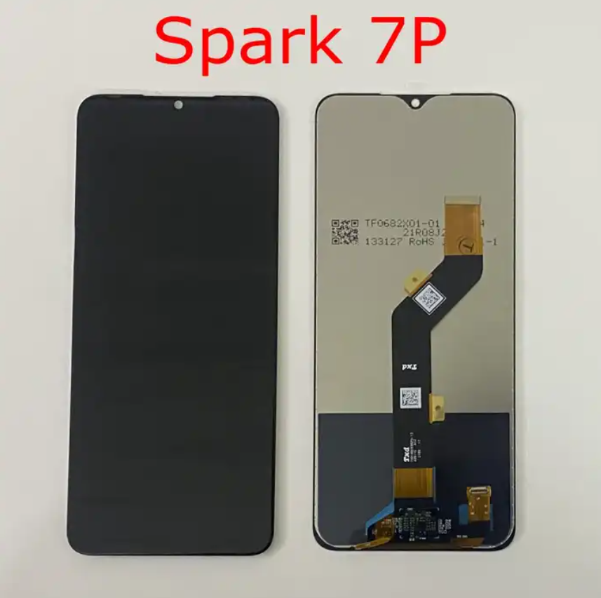 Original For Tecno Spark 7 Display KF6J KF6N LCD Touch Screen Digitizer For Tecno 7P LCD Assembly 7T 7 Pro LCD