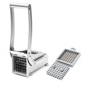 Stainless 2 Blades Potato Chipper Slicer Chip Cutter Chopper - Silver