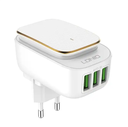 LDNIO Original Wholesale 3-Ports 3.4A Fast Charging Portable USB Phone Charger with LED Night Light