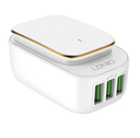 LDNIO Original Wholesale 3-Ports 3.4A Fast Charging Portable USB Phone Charger with LED Night Light